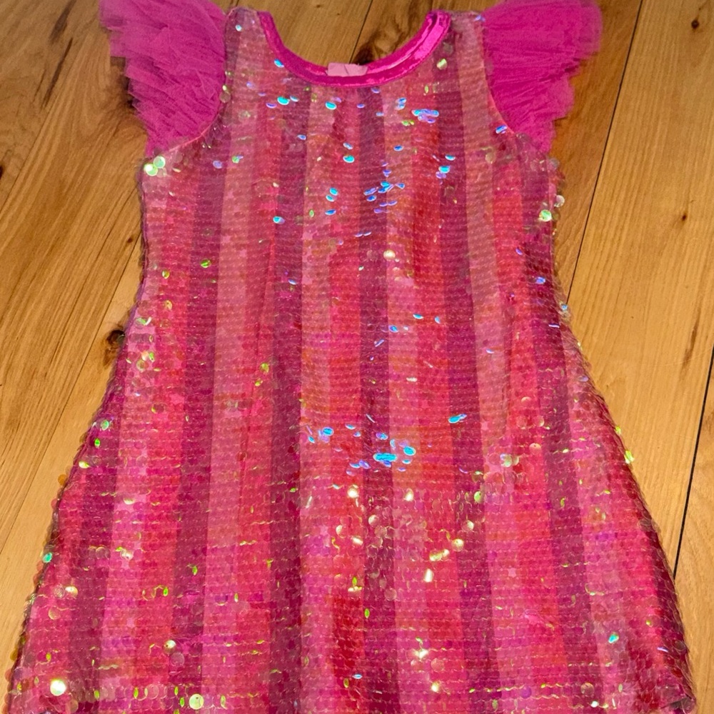 American Girl Pink Sequin Kids Dance Costume